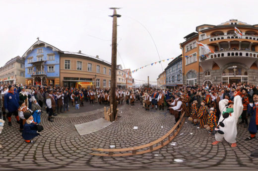 Narrenbaumstellen in Stockach in 360-Grad