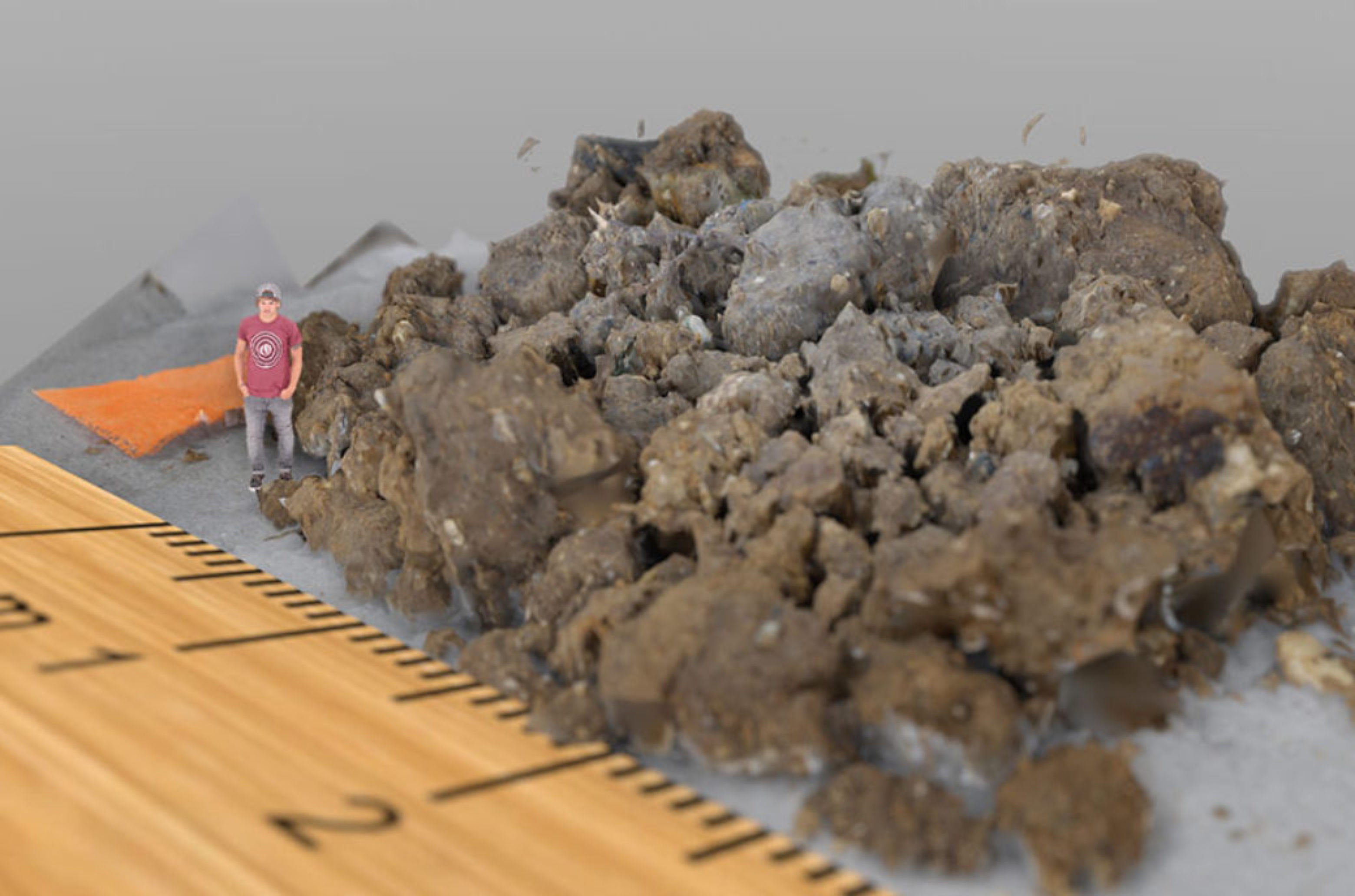 Digitally shrunk to the size of a soil animal: To immerse themselves in the pore space, the users assume the perspective of small soil creatures.
