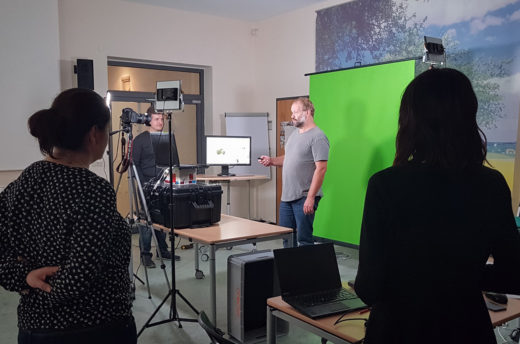 Test-Workshop mit Greenscreen-Technik für das Datarama