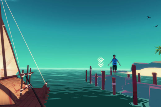 Virtual Reality Spiel Navigation Südsee