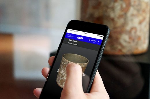 Progressive Web App in Entwicklung: 3D-Objekte ergänzen die Ausstellung „Humboldt Forum Highlights“ im Neuen Museum, Alten Museum, Pergamonmuseum und der Gemäldegalerie. Mit 3D-Modellen werden Besucher*innen über eine App Exponate eigenständig auf Details untersuchen können