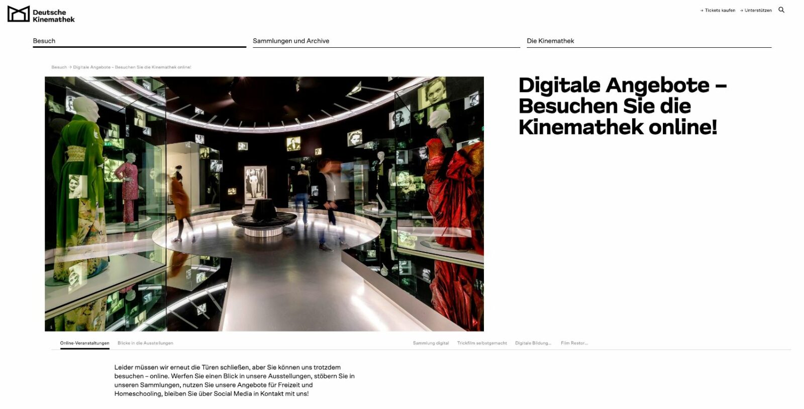 Digitale Angebote der Deutschen Kinemathek