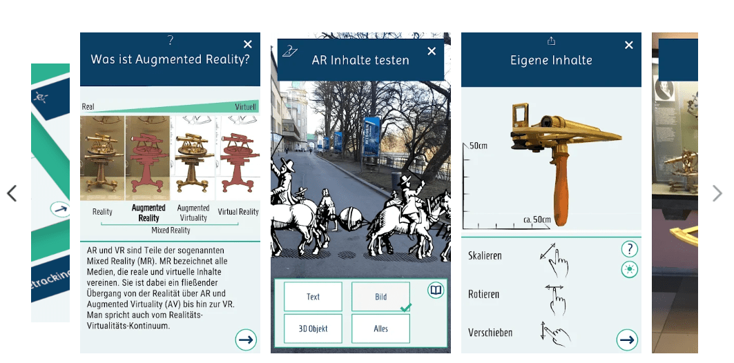GREIFbAR App: Augmented Reality im Museum anschaulich erklärt, Screenshot Google Play Store
