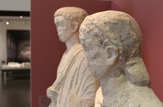 Die Grabfiguren des Ingelheimer Museums bei der Kaiserpfalz werden im Zentrum der Augmented Reality zur römischen Lebenswelt stehen.