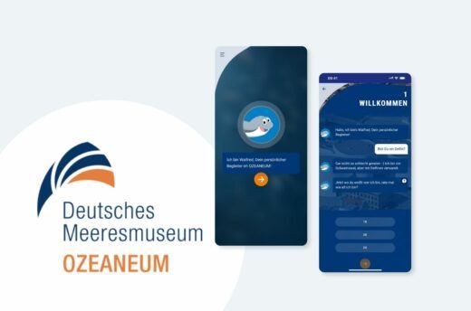 museum4punkt0: Am Standort OZEANEUM der Stiftung Deutsches Meeresmuseum werden Gäste künftig per App von Avatar Walfred begleitet und können sich mit dem Schweinswal über Meeresthemen austauschen