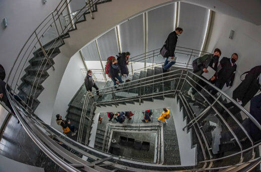 Verbundtreffen Berlin April 2022, abgebildet ist ein Treppenhaus