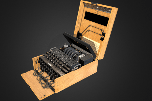 Ein digitales Modell der Verschlüsselungsmaschine Enigma M4