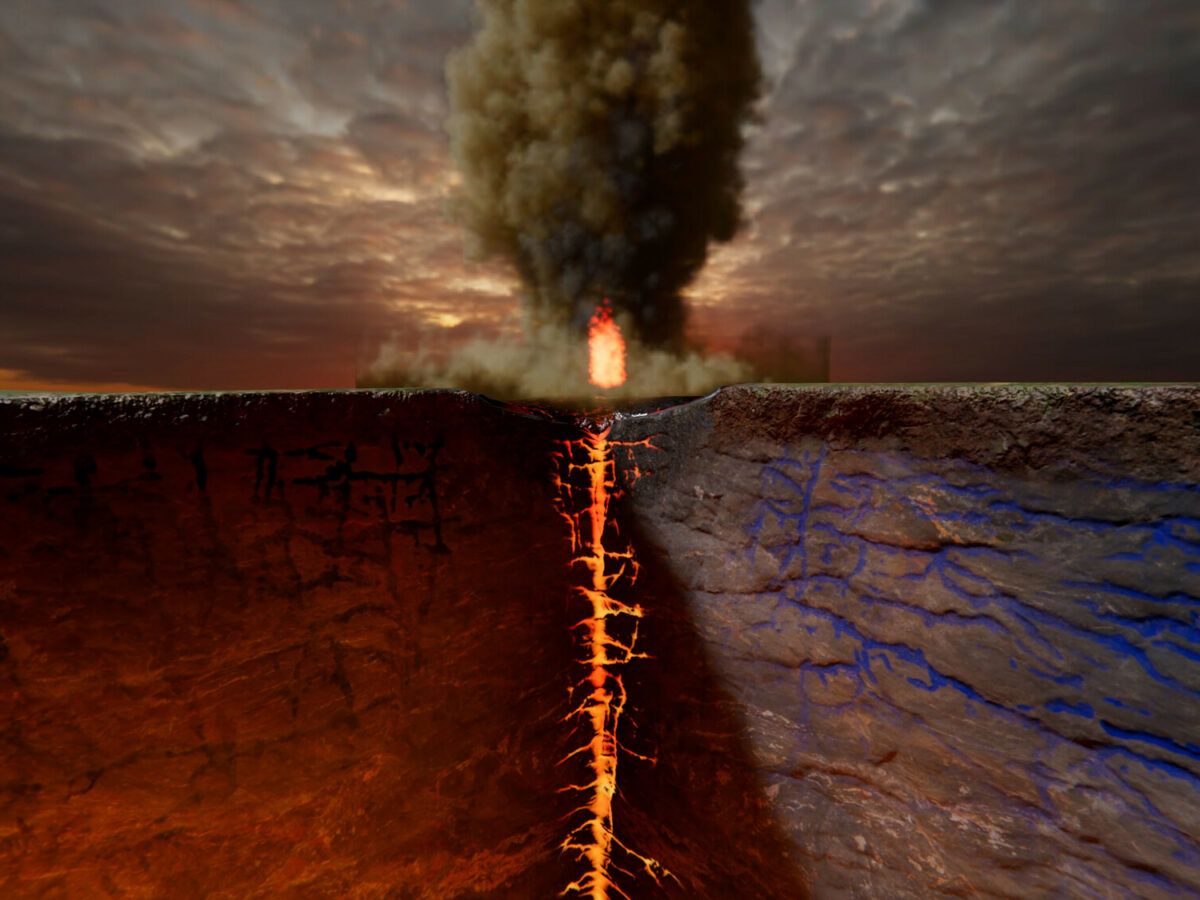 Bild zum Ergebnis: Die Görlitzer Landeskrone – Animation zu Landschaftsentstehung und Vulkanismus