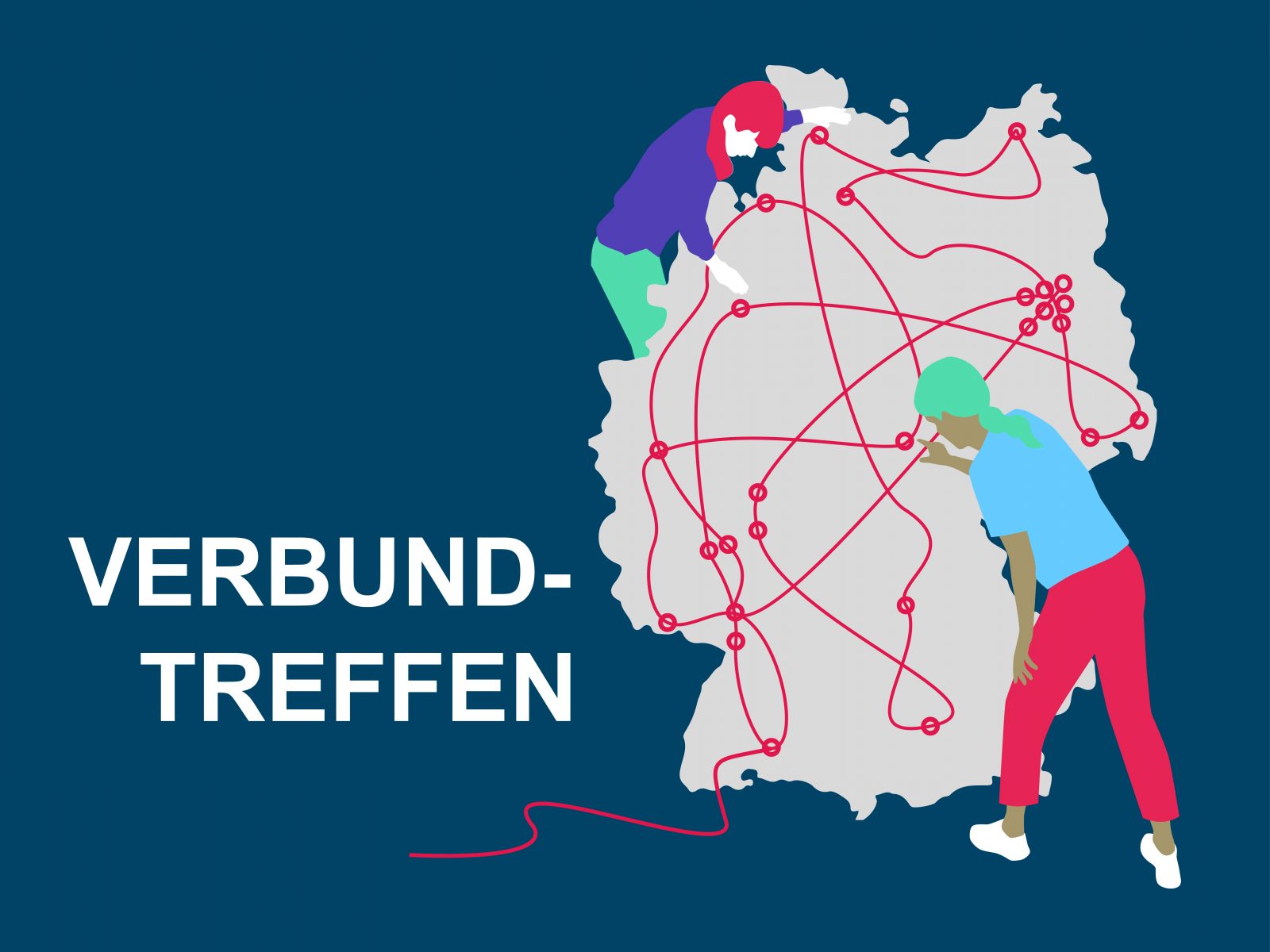 Grafik über die deutschlandweite Vernetzung im Verbund.